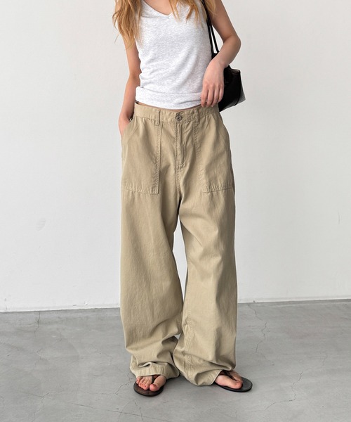 CANAL JEAN(キャナルジーン)の「El mar ソフトツイルベイカーパンツ(その他パンツ・レディース・ホワイト/ベージュ・SMALL/MEDIUM)」の7枚目の写真