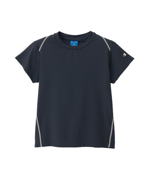 Champion(チャンピオン)の「【Champion/チャンピオン】レディース ショートスリーブTシャツ(Tシャツ/カットソー・レディース・チャコール/ベージュ系1/ダークネイビー・LARGE/MEDIUM)」の2枚目の写真