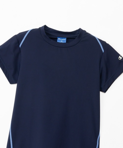 Champion(チャンピオン)の「【Champion/チャンピオン】レディース ショートスリーブTシャツ(Tシャツ/カットソー・レディース・チャコール/ベージュ系1/ダークネイビー・LARGE/MEDIUM)」の6枚目の写真