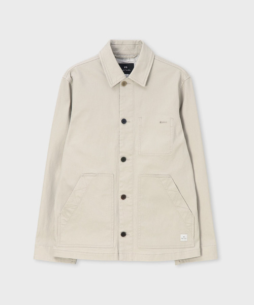 PS Paul Smith(ピーエスポールスミス)の「カラーボタン ストレッチデニム カバーオール / 262109 908Z(カバーオール・メンズ・オフホワイト/ブラック・MEDIUM/X-LARGE/LARGE)」の1枚目の写真