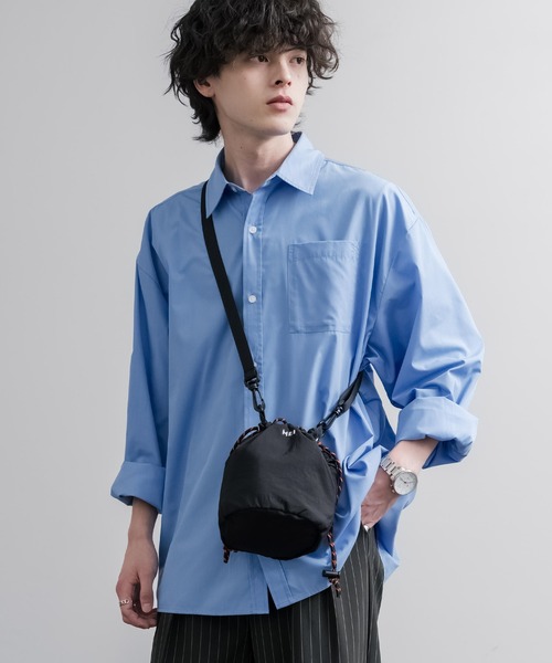 MEI(メイ)の「MEI メイ BOTTLE SHOULDER 2WAYドローコードショルダーバッグ/ハンドバッグ(ショルダーバッグ・メンズ・ブラック・FREE)」の9枚目の写真
