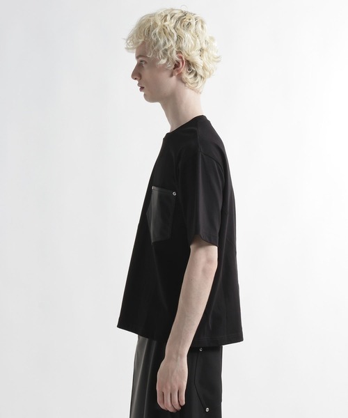 HARE(ハレ)の「【SET UP対応】ビルディングレザーポケットカットソー(HARE)(Tシャツ/カットソー・メンズ・グレー/ブラック・FREE)」の12枚目の写真