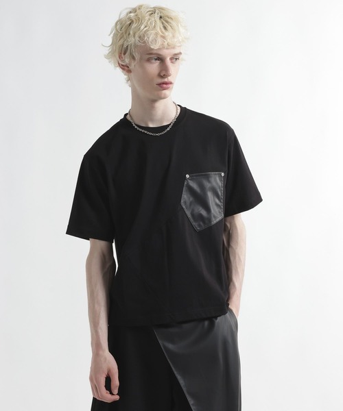 HARE(ハレ)の「【SET UP対応】ビルディングレザーポケットカットソー(HARE)(Tシャツ/カットソー・メンズ・グレー/ブラック・FREE)」の20枚目の写真