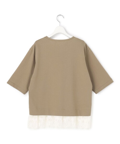 23区 S(ニジュウサンクチイサイサイズ)の「レースヘムレイヤード コンビ カットソー(Tシャツ/カットソー・レディース・オリーブ系/ベージュ系/グレー系・32)」の13枚目の写真