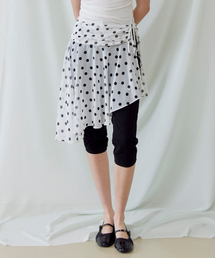 MINCO（ミンシオ）の「Dot Chiffon Layered Wrap Skirt (ivory)（スカート）」