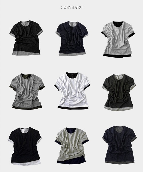 COSYHARU(コシハル)の「プレミアムエッセンシャルクロップマッスルT(Tシャツ/カットソー・メンズ・ホワイト/ライトグレー/カーキ/チャコール/ブラック・LARGE/MEDIUM)」の14枚目の写真