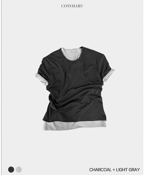 COSYHARU(コシハル)の「プレミアムエッセンシャルクロップマッスルT(Tシャツ/カットソー・メンズ・ホワイト/ライトグレー/カーキ/チャコール/ブラック・LARGE/MEDIUM)」の17枚目の写真