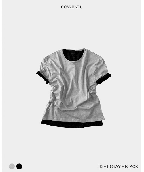 COSYHARU(コシハル)の「プレミアムエッセンシャルクロップマッスルT(Tシャツ/カットソー・メンズ・ホワイト/ライトグレー/カーキ/チャコール/ブラック・LARGE/MEDIUM)」の15枚目の写真