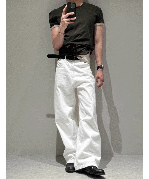 COSYHARU(コシハル)の「プレミアムエッセンシャルクロップマッスルT(Tシャツ/カットソー・メンズ・ホワイト/ライトグレー/カーキ/チャコール/ブラック・LARGE/MEDIUM)」の22枚目の写真