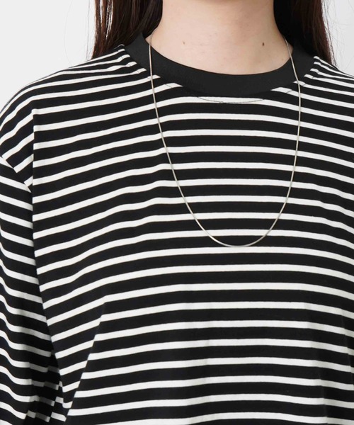 LUCA/LADY LUCK LUCA(ルカ/レディラックルカ)の「LC/LLL 裾レースボーダープルオーバー(Tシャツ/カットソー・レディース・オフホワイト/ブラック・FREE)」の9枚目の写真