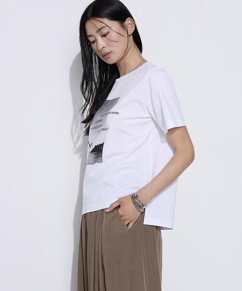 COMME CA(コムサ)の「〔 Sサイズ 〕 スーピマコットンポンチ Tシャツ(Tシャツ/カットソー・レディース・ホワイト・5号)」の7枚目の写真