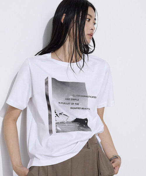 COMME CA(コムサ)の「〔 Sサイズ 〕 スーピマコットンポンチ Tシャツ(Tシャツ/カットソー・レディース・ホワイト・5号)」の8枚目の写真