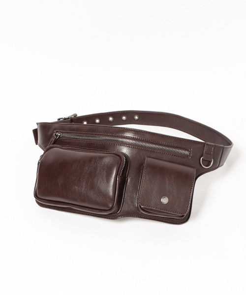 PBLIM(ページボーイリム)の「《UNISEX》ベルトバッグ(ボディバッグ/ウエストポーチ・レディース・ブラック/ブラウン・FREE)」の2枚目の写真
