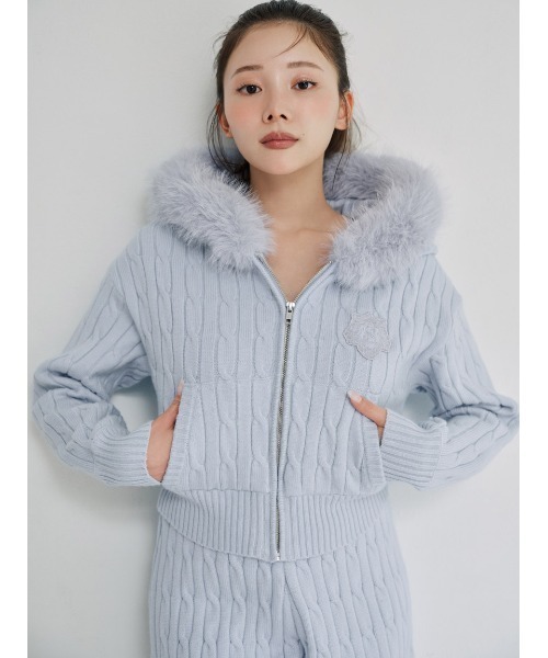 SNIDEL(スナイデル)の「【セットアップ対応】ニットショートパンツ(その他パンツ・レディース・ライトブルー/モカ/ホワイト・F)」の5枚目の写真