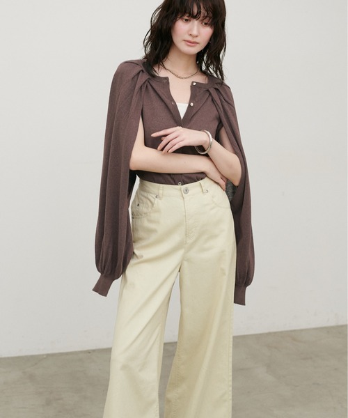 LARUTA(ラルータ)の「【LARUTA】着回しいろいろニットカーディガン(カーディガン/ボレロ・レディース・ブラック/ブラウン/オフホワイト・FREE)」の16枚目の写真