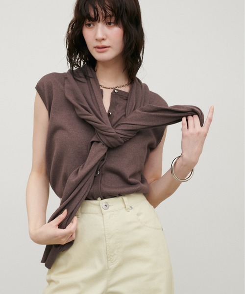 LARUTA(ラルータ)の「【LARUTA】着回しいろいろニットカーディガン(カーディガン/ボレロ・レディース・ブラック/ブラウン/オフホワイト・FREE)」の19枚目の写真