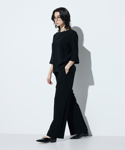 COMME CA(コムサ)の「〔 TALLサイズ 〕 トリアセダブルクロス パンツ(その他パンツ・レディース・グレイッシュベージュ/ブラック・15号/13号)」の4枚目の写真