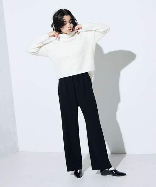 COMME CA(コムサ)の「〔 TALLサイズ 〕 トリアセダブルクロス パンツ(その他パンツ・レディース・グレイッシュベージュ/ブラック・15号/13号)」の6枚目の写真