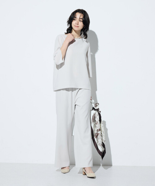 COMME CA(コムサ)の「〔 TALLサイズ 〕 トリアセダブルクロス パンツ(その他パンツ・レディース・グレイッシュベージュ/ブラック・15号/13号)」の15枚目の写真