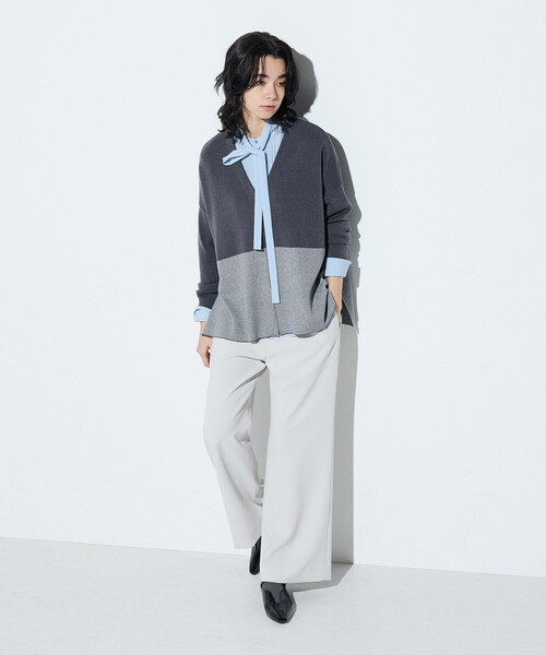 COMME CA(コムサ)の「〔 TALLサイズ 〕 トリアセダブルクロス パンツ(その他パンツ・レディース・グレイッシュベージュ/ブラック・15号/13号)」の16枚目の写真