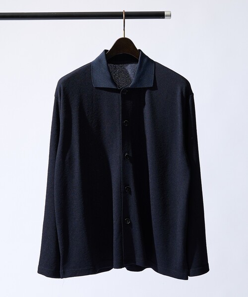 ABAHOUSE GRAY(アバハウスグレイ)の「【アンサンブル対応】ピケパイル カーディガン/シャツ(カーディガン/ボレロ・メンズ・ネイビー・46/48)」の3枚目の写真