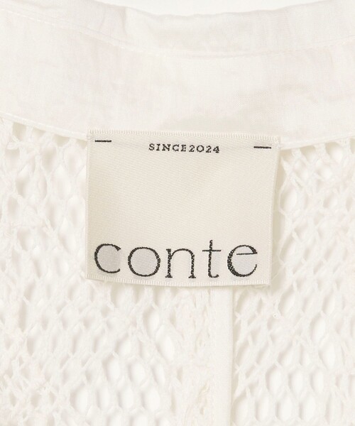 conte(コンテ)の「<conte>メッシュ スキッパー プルオーバーシャツ(シャツ/ブラウス・レディース・ホワイト・FREE)」の6枚目の写真