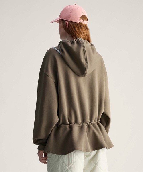 adidas by Stella McCartney(アディダスバイステラマッカートニー)の「adidas By Stella McCartney ペプラム フーディー / ハーフジップ / アディダス adidas(パーカー・レディース・ブラウン・SMALL/LARGE/MEDIUM/X-LARGE)」の8枚目の写真