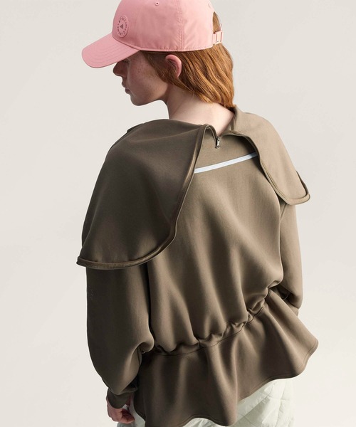 adidas by Stella McCartney(アディダスバイステラマッカートニー)の「adidas By Stella McCartney ペプラム フーディー / ハーフジップ / アディダス adidas(パーカー・レディース・ブラウン・SMALL/LARGE/MEDIUM/X-LARGE)」の13枚目の写真