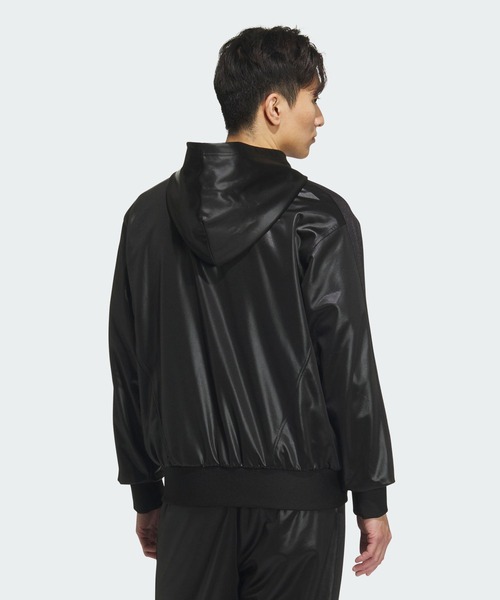 adidas(アディダス)の「Stadium Gold ルーズフィット フード付きトラックトップ / ジャージ / アディダス adidas(マウンテンパーカー・メンズ・ブラック・SMALL/MEDIUM/LARGE/X-LARGE/XX-LARGE/X-SMALL/3XL)」の2枚目の写真
