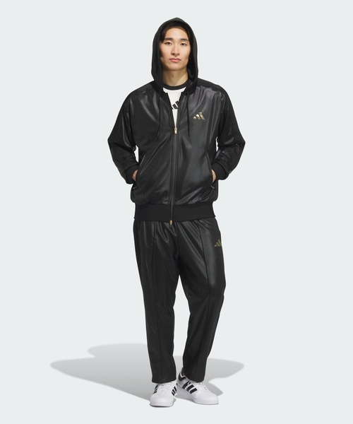 adidas(アディダス)の「Stadium Gold ルーズフィット フード付きトラックトップ / ジャージ / アディダス adidas(マウンテンパーカー・メンズ・ブラック・SMALL/MEDIUM/LARGE/X-LARGE/XX-LARGE/X-SMALL/3XL)」の3枚目の写真