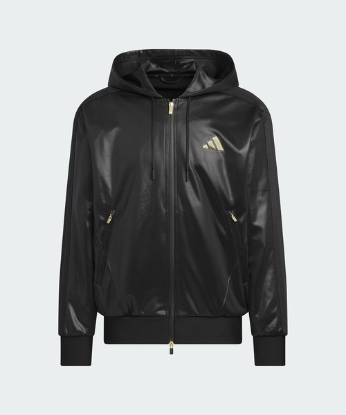 adidas(アディダス)の「Stadium Gold ルーズフィット フード付きトラックトップ / ジャージ / アディダス adidas(マウンテンパーカー・メンズ・ブラック・SMALL/MEDIUM/LARGE/X-LARGE/XX-LARGE/X-SMALL/3XL)」の6枚目の写真