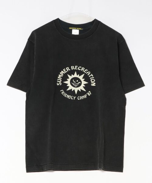 GREEN BOWL(グリーンボウル)の「グリーンボウル 【GREEN BOWL】Fade Wash T-Shirts(SUN)(Tシャツ/カットソー・レディース・ブルー/ブラック/ネイビー/レッド・M/XL/L)」の2枚目の写真
