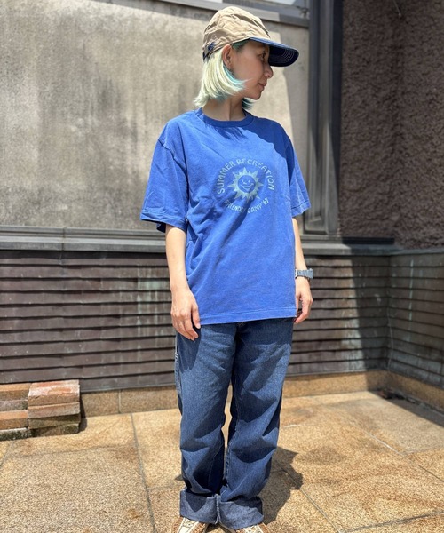 GREEN BOWL(グリーンボウル)の「グリーンボウル 【GREEN BOWL】Fade Wash T-Shirts(SUN)(Tシャツ/カットソー・レディース・ブルー/ブラック/ネイビー/レッド・M/XL/L)」の7枚目の写真