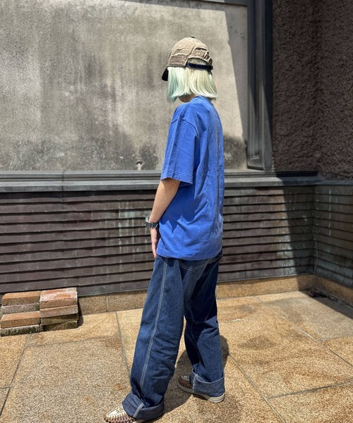 GREEN BOWL(グリーンボウル)の「グリーンボウル 【GREEN BOWL】Fade Wash T-Shirts(SUN)(Tシャツ/カットソー・レディース・ブルー/ブラック/ネイビー/レッド・M/XL/L)」の8枚目の写真