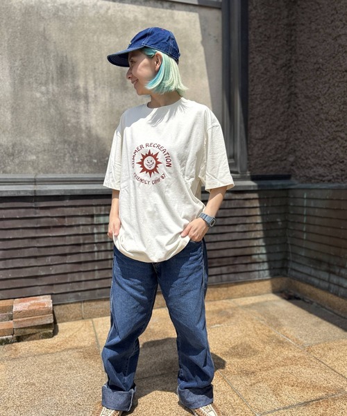GREEN BOWL(グリーンボウル)の「グリーンボウル 【GREEN BOWL】Fade Wash T-Shirts(SUN)(Tシャツ/カットソー・レディース・ブルー/ブラック/ネイビー/レッド・M/XL/L)」の9枚目の写真