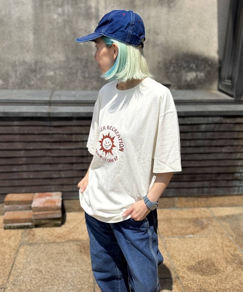 GREEN BOWL(グリーンボウル)の「グリーンボウル 【GREEN BOWL】Fade Wash T-Shirts(SUN)(Tシャツ/カットソー・レディース・ブルー/ブラック/ネイビー/レッド・M/XL/L)」の10枚目の写真