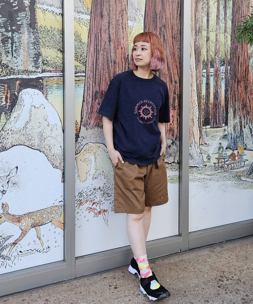 GREEN BOWL(グリーンボウル)の「グリーンボウル 【GREEN BOWL】Fade Wash T-Shirts(SUN)(Tシャツ/カットソー・レディース・ブルー/ブラック/ネイビー/レッド・M/XL/L)」の11枚目の写真