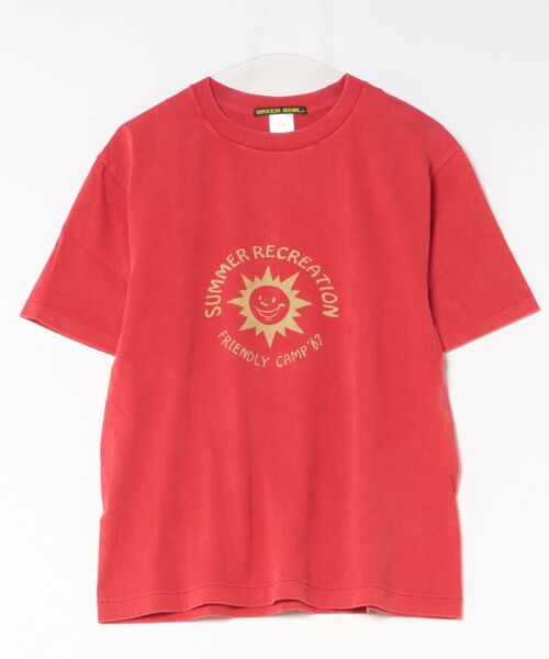 GREEN BOWL(グリーンボウル)の「グリーンボウル 【GREEN BOWL】Fade Wash T-Shirts(SUN)(Tシャツ/カットソー・レディース・ブルー/ブラック/ネイビー/レッド・M/XL/L)」の16枚目の写真