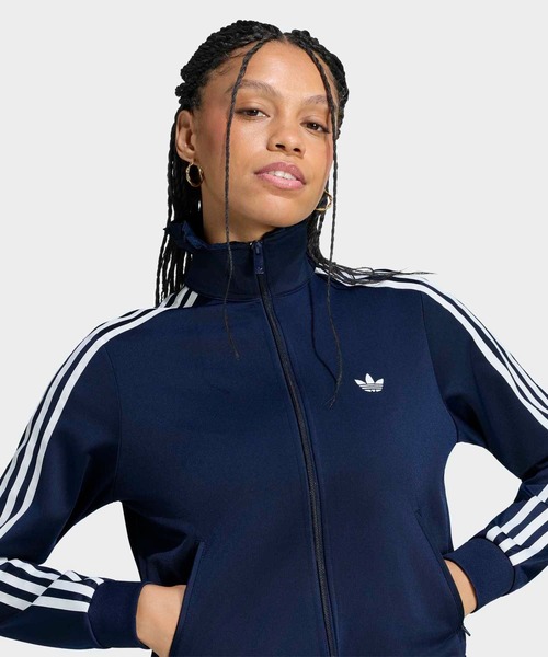 adidas(アディダス)の「プリーツ ファイヤーバード トラックトップ / ジャージ / トラックジャケット / アディダスオリジナルス adidas Originals(ジャージ・レディース・ネイビー・XX-LARGE/LARGE/MEDIUM/SMALL/X-LARGE/X-SMALL)」の3枚目の写真
