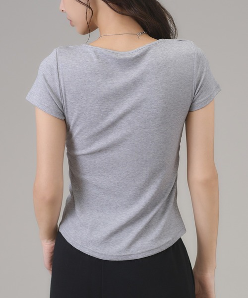 apres jour mignon（アプレジュールミニョン）の「フェイクレイヤードトップス（Tシャツ/カットソー・レディース・チャコールグレー/グレー/ブラウン系その他・フリー/LARGE）」の12枚目の写真