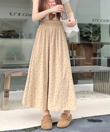 ドット柄ボリュームワイドパンツ