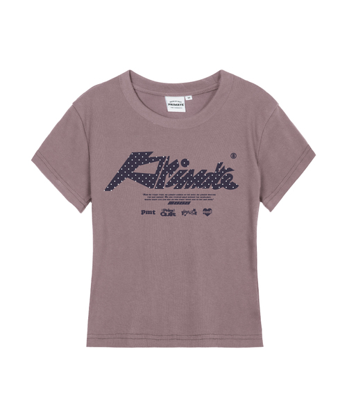 PRIMATE(プライメイト)の「DOTTED レディース スリムフィット 半袖Tシャツ 6 COLORS(Tシャツ/カットソー・レディース・チャコール/ブラック/カーキ/ホワイト/クリーム/ラベンダー・LARGE/MEDIUM/SMALL)」の6枚目の写真