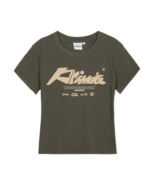 PRIMATE(プライメイト)の「DOTTED レディース スリムフィット 半袖Tシャツ 6 COLORS(Tシャツ/カットソー・レディース・チャコール/ブラック/カーキ/ホワイト/クリーム/ラベンダー・LARGE/MEDIUM/SMALL)」の5枚目の写真