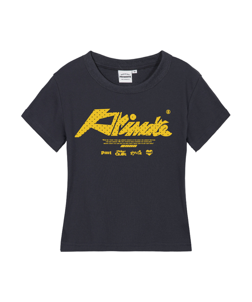 PRIMATE(プライメイト)の「DOTTED レディース スリムフィット 半袖Tシャツ 6 COLORS(Tシャツ/カットソー・レディース・チャコール/ブラック/カーキ/ホワイト/クリーム/ラベンダー・LARGE/MEDIUM/SMALL)」の3枚目の写真