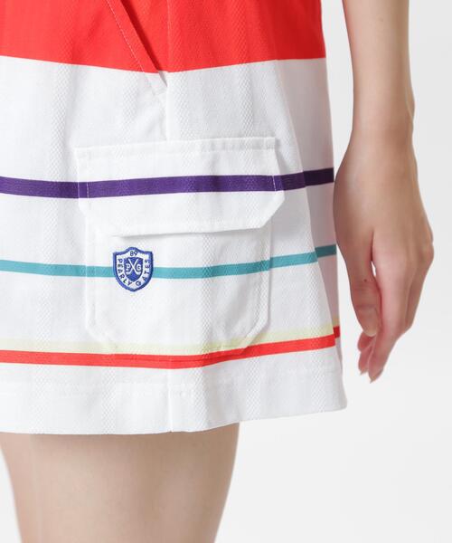 PEARLY GATES(パーリーゲイツ)の「ストレッチサッカージャガードショートパンツ <マルチボーダー>(その他パンツ・レディース・ホワイト系その他2・SMALL/MEDIUM/LARGE)」の8枚目の写真