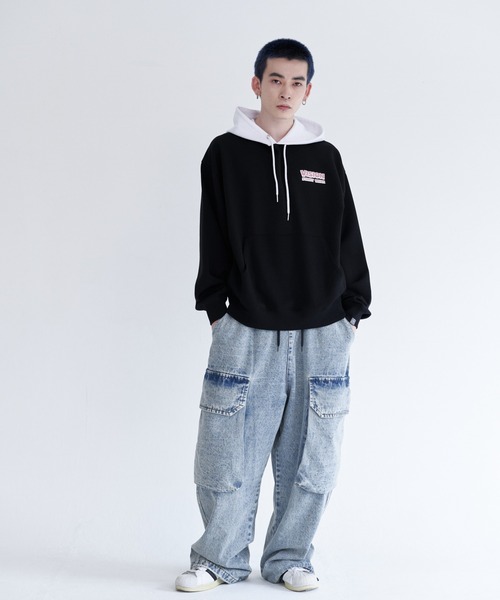 VISION STREET WEAR(ヴィジョンストリートウェア)の「Dinosaur ghost hoodie / ゴースト配色フーディー(パーカー・メンズ・ダークグリーン/ブラック/ホワイト・MEDIUM/X-LARGE/LARGE)」の13枚目の写真
