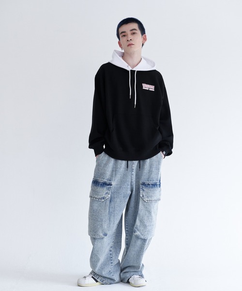 VISION STREET WEAR(ヴィジョンストリートウェア)の「Dinosaur ghost hoodie / ゴースト配色フーディー(パーカー・メンズ・ダークグリーン/ブラック/ホワイト・MEDIUM/X-LARGE/LARGE)」の14枚目の写真