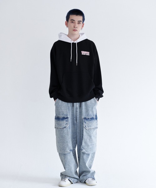 VISION STREET WEAR(ヴィジョンストリートウェア)の「Dinosaur ghost hoodie / ゴースト配色フーディー(パーカー・メンズ・ダークグリーン/ブラック/ホワイト・MEDIUM/X-LARGE/LARGE)」の15枚目の写真