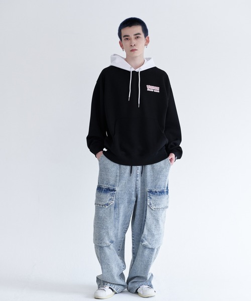 VISION STREET WEAR(ヴィジョンストリートウェア)の「Dinosaur ghost hoodie / ゴースト配色フーディー(パーカー・メンズ・ダークグリーン/ブラック/ホワイト・MEDIUM/X-LARGE/LARGE)」の16枚目の写真