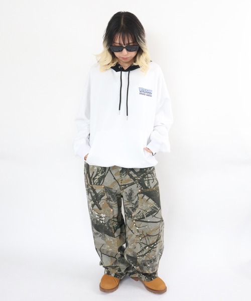 VISION STREET WEAR(ヴィジョンストリートウェア)の「Dinosaur ghost hoodie / ゴースト配色フーディー(パーカー・メンズ・ダークグリーン/ブラック/ホワイト・MEDIUM/X-LARGE/LARGE)」の6枚目の写真